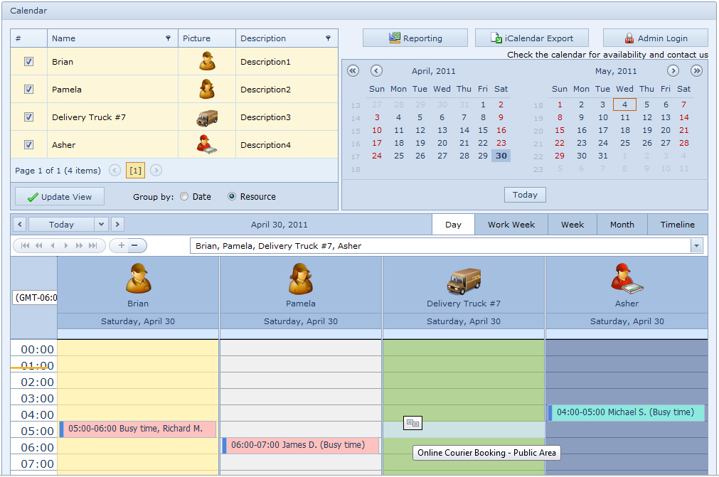 Online Courier Booking Screenshot