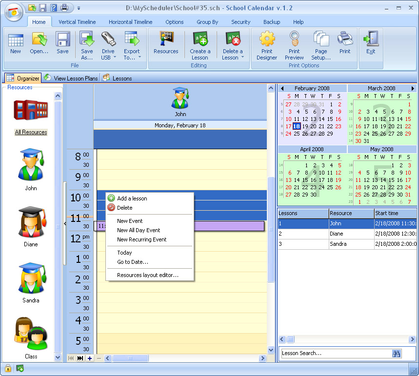 A software school calendar will help pupils and teachers get organized better
