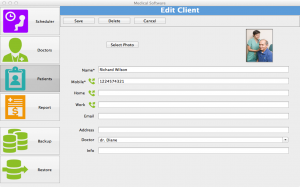 Medical Software For Mac - edit patient