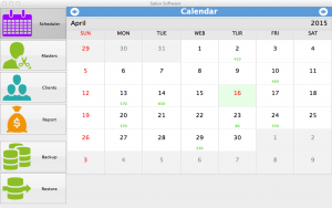 Salon Software for Mac - calendar